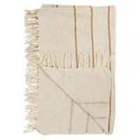 Ib laursen Plaid aus reiner Baumwolle Natur braun 160