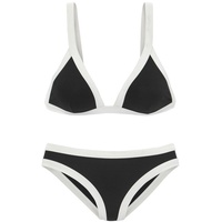 VENICE BEACH Triangel-Bikini Damen schwarz-weiß Gr.34 Cup A/B