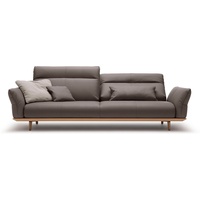 hülsta sofa 4-Sitzer hs.460, Sockel in Eiche, Füße Eiche natur, Breite 248 cm beige|grau