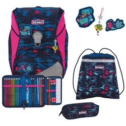 Scout Schulranzen Alpha DIN - Schulranzen Set 4 tlg. (1-tlg) rosa