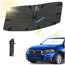 luxuskollektion Sonnenschutz Auto Frontscheibe Faltbar Drehbar Schwarz-Edelstahl