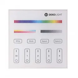 Deko-Light Steuerung RF - RF-smart Wandfernbedienung weiß 3V 4 Zonen Single / CCT / RGB / RGBW / RGB+CCT