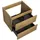 Badplaats Waschbeckenunterschrank Angela 2 Schubladen 60 x 50 x 48 cm Eiche