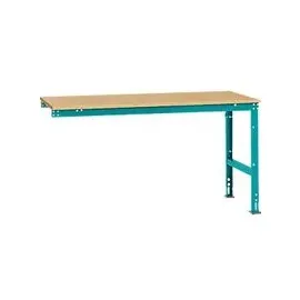 Manuflex Ansatztisch UNIVERSAL Standard, Tischplatte Multiplex, 1750x1000, wasserblau