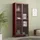 [en.casa] Vitrine Säkylä 180 x 80 x 35 cm Bordeauxrot