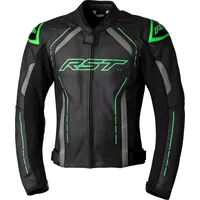 RST S1 Lederjacke - Schwarz/Grau/Grün - M