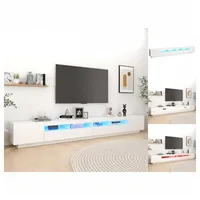 vidaXL TV-Schrank mit LED-Leuchten Weiß 300x35x40 cm