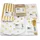 Frau WUNDERVoll® DIY Adventskalender zum Befüllen HoHoHo weiß, gold