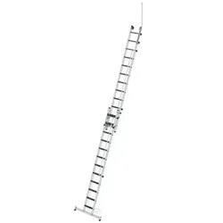 Stufen-Seilzugleiter 2-teilig mit Handlauf und Ausstiegsholm 2x12 Stufen