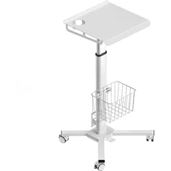 Mobiler Tisch mit Höhenverstellung max 8 kg, Weiß LMG30