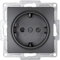 Gunsan 1281700252116, Visage Steckdose Kindersicherung Unterputz Schuko Dunkelsi...