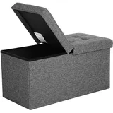 Songmics Truhenbank dunkelgrau 76 cm
