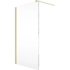 Schöner Wohnen Gretia Walk-In-Dusche 90 x 200 cm gold ESG Klar