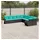 vidaXL Gartensofa-Set 10-tlg. schwarz/blau