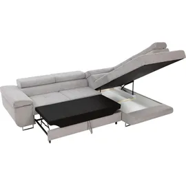 Mirjan24 Eckcouch Cord 2-Sitzer Blau
