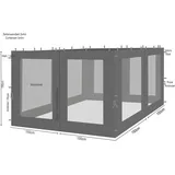 Quick-star - 4 Seitenteile Mit Moskitonetz Für Rank Pavillon 3x3m Seitenwand Anthrazit Ral 7012