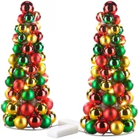 Britesta Weihnachtsbaum-Pyramide 2er-Set mit bunten Kugeln