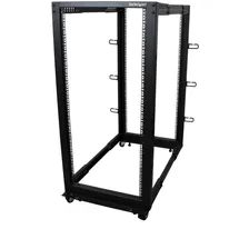 Startech 25HE 4-Pfosten Server Rack, 19 Zoll Open Frame Serverrack, 101cm Montagetiefe, 544kg Traglast, mobil oder Bodenmontage