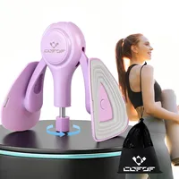 Oberschenkeltrainer, 15-70 lbs Beckenbodentrainer für Frau, Multifunktionaler Gesäßtrainer, Po Trainer mit Resistance Bands, Beinpresse für Zuhause, Beckenboden Trainingsgerät zum Formen (Purple)
