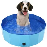 Faltbarer Hundepool Für L, Haustierpool, Haustierbadewanne, Badewanne Für Hunde, Katzen, Tiere - Blau L (106 Cm)