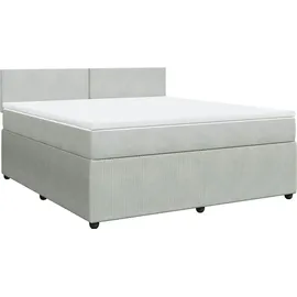 vidaXL Boxspringbett 180 x 200 cm Hellgrau