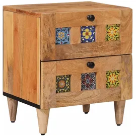 vidaXL Nachttisch Natur 40 x 33,5 x 46 cm Beige