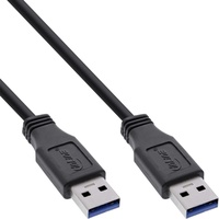 InLine USB Kabel, A an A, schwarz,