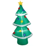 Luca Lighting Weihnachtsbaum aufblasbar grün mit LED