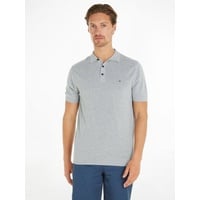 Tommy Hilfiger Poloshirt »CHAIN RIDGE STRUCTURE SS POLO«, mit Logostickerei auf der Brust, Gr. L, light grey, , 95718133-L