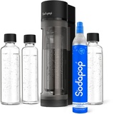 Sodapop Logan schwarz matt + 2 Flaschen 0,85 l + Flasche 0,6 l + Zylinder