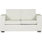 Beliani Sofa Leder weiß