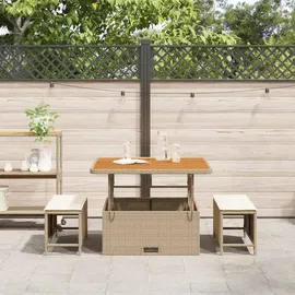 vidaXL Garten Essgruppe 3-tlg. Beige