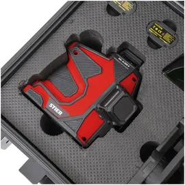 Stier Kreuzlinienlaser SKL 3x360°, 520nm, grün, 1/4" und 5/8" Gewinde im Koffer