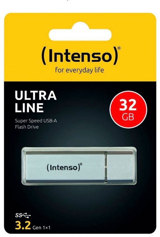 Intenso Intenso USB Stick 32GB Speicherstick Ultra Line silber USB 3.2 USB-Stick