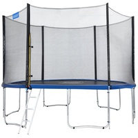 monzana Trampolin 427 cm inkl. Sicherheitsnetz, Leiter und Randabdeckung blau/schwarz