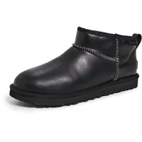 UGG Herren Classic Ultra Mini Leder Regen Fashion Boot, Schwarz, 11 - 45 EU
