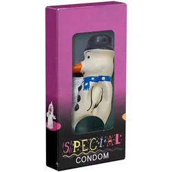 Scherzkondom Schneemann XL – Après-Ski-Partys Winter-Motiv (1 Stück) 1 St