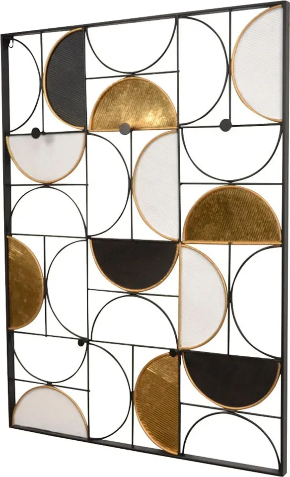 Wandgarderobe INOSIGN, gold (schwarz, goldfarben), B:76cm H:101,5cm T:5cm, Metall, Garderobenpaneele, Wandgarderobe, aus Metall, Höhe 101,5 cm, Wandmontage, waagerechte Aufhängung möglich