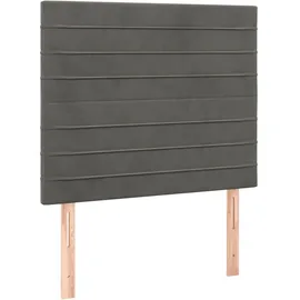 vidaXL Boxspringbett 100 x 200 cm Dunkelgrau