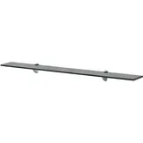 vidaXL Wand Regal Glasregal Glasboden Glasablage Badregal Schwarz 90x20 cm 8 mm