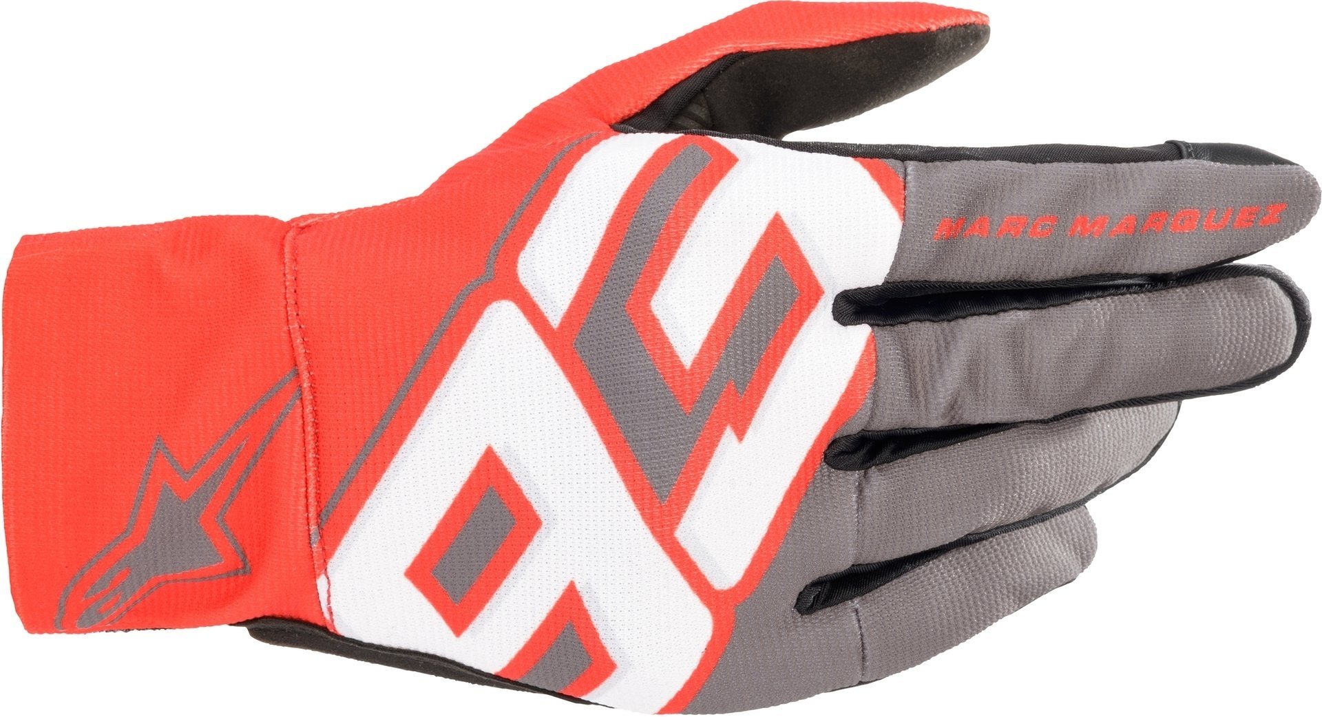 Alpinestars MM93 Aragon donkergrijs/rood/witte motorhandschoenen, grijs-rood, 3XL Voorman