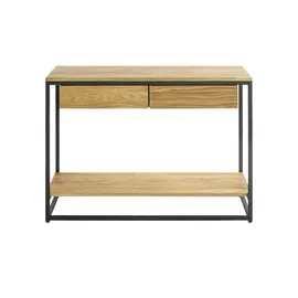 Haku-Möbel Eiche Konsolentisch 100 x 35 x 75 schwarz