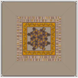Outdoorteppich BENT "Verbindbarer Teppich Afrika", gelb (afrika druck), Teppiche, B: 250cm, 4mm, L: 250cm, Polyester, PFC frei, B:250cm H:4mm L:250cm