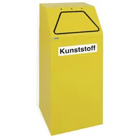 Proregal Abfallsammler, Stahleinsatz & selbstschließender Einwurfklappe, 65L, HxBxT 97x40x38cm,