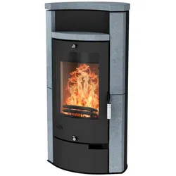 FIREPLACE Kaminofen »Hamburg«, grau, Speckstein, 8 kW - schwarz