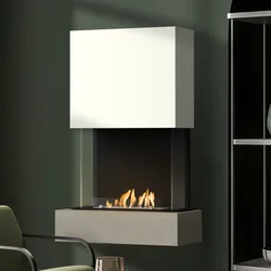 muenkel design Como [moderner Design Ethanolkamin]: Concrete (Betonoptik) - Haube Weiß - Planika Senso