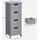 VASAGLE Badschrank 30 x 28,5 x 82 cm Grau
