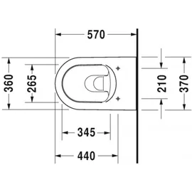 Duravit Me by Starck Wand-WC mit WC-Sitz Weiß Seidenmatt WonderGliss