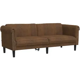 vidaXL Sofa Braun Kunstleder Wildleder-optik