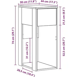vidaXL Computerschrank mit Schublade Altholz-Optik 30x44x74 cm